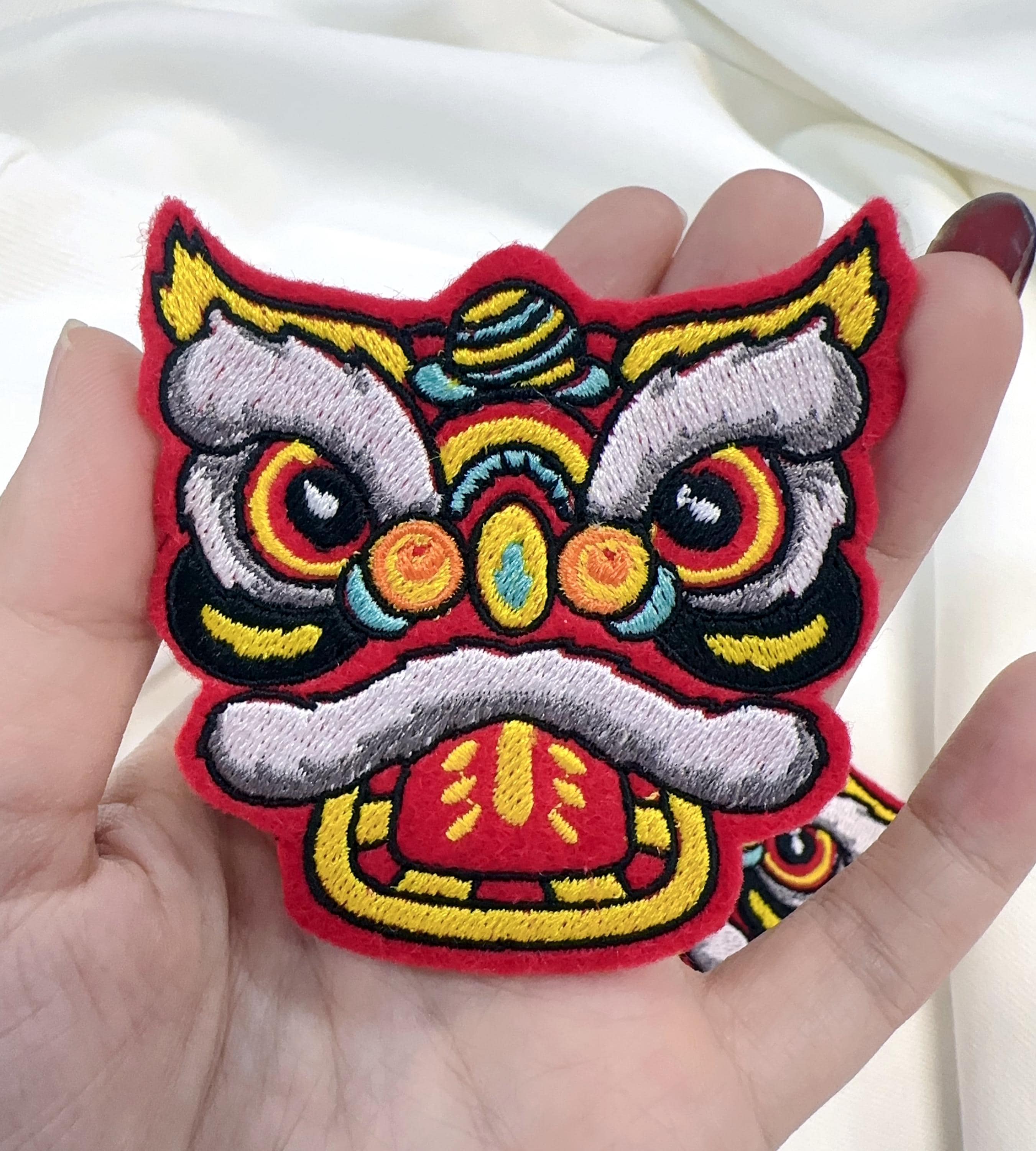 Iron on Lion Dance Embroidery Patch