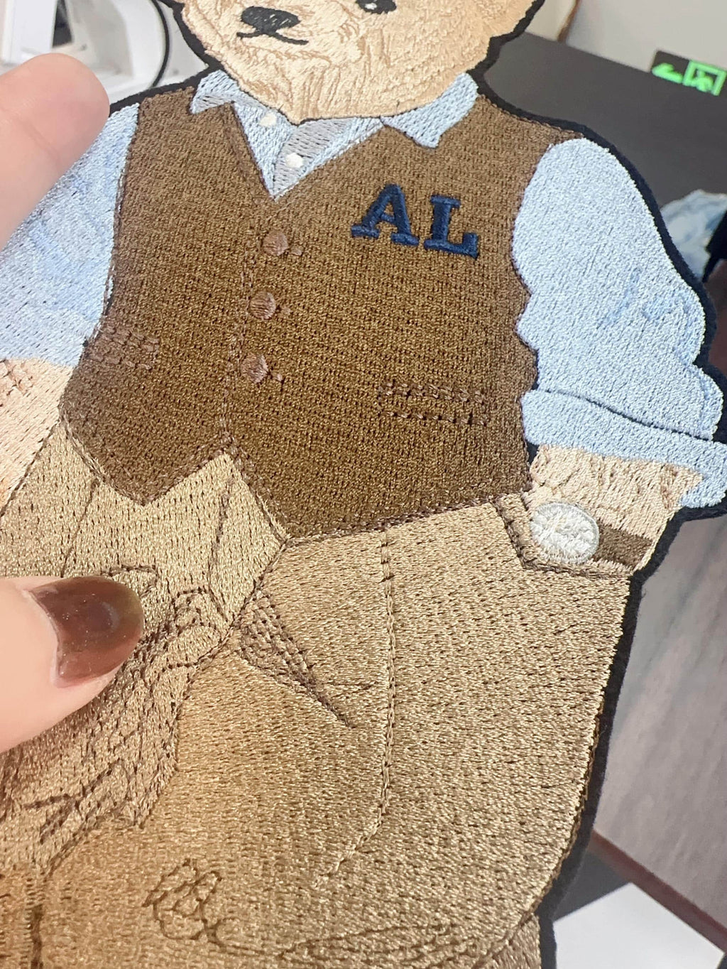 Embroidered Polo Bear Patch – Ralph Lauren Style Teddy, Iron On/Sew On Decor