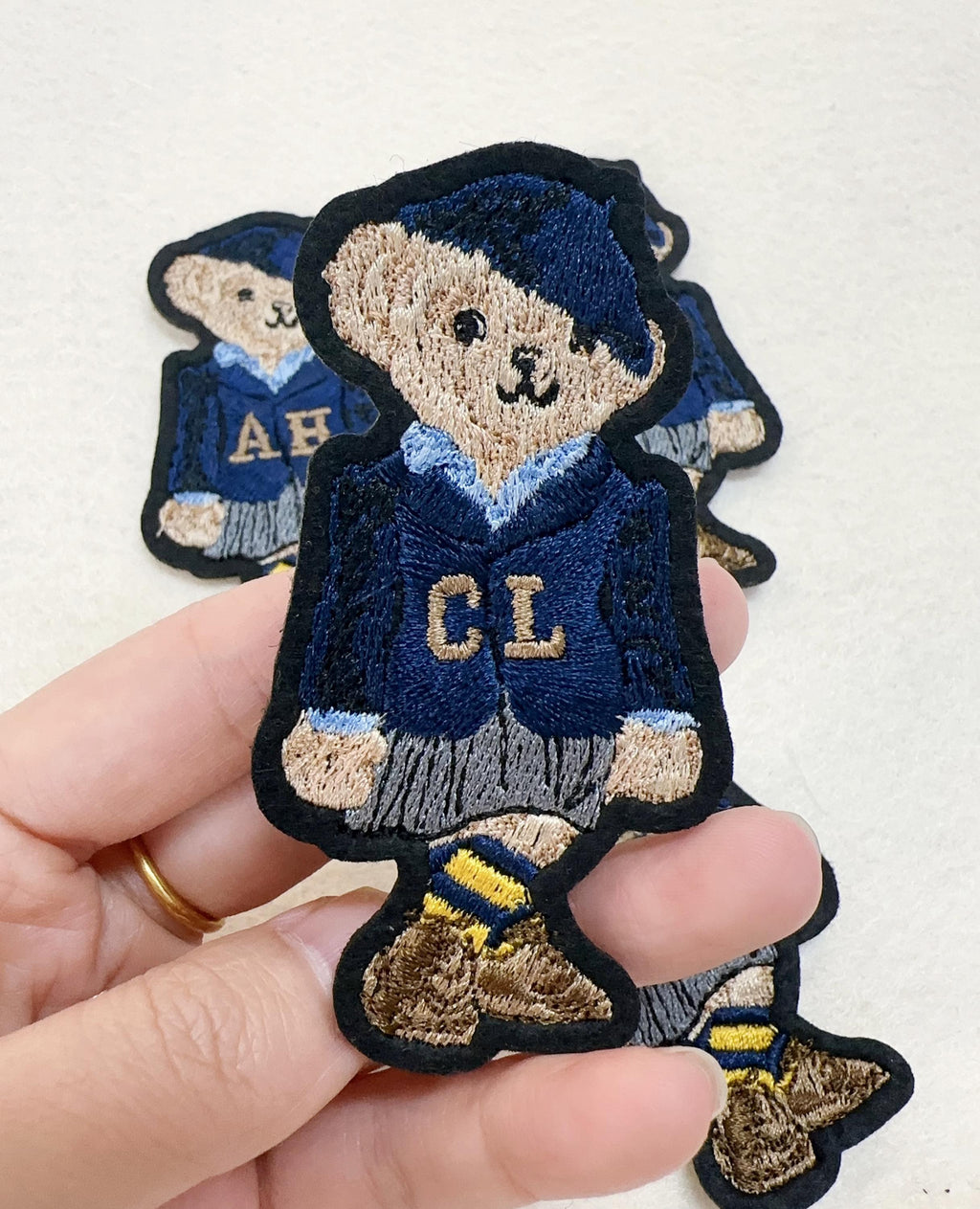 Embroidered Teddy Bear Patch – Ralph Lauren Style Polo Outfit, Iron On/Sew On Decor