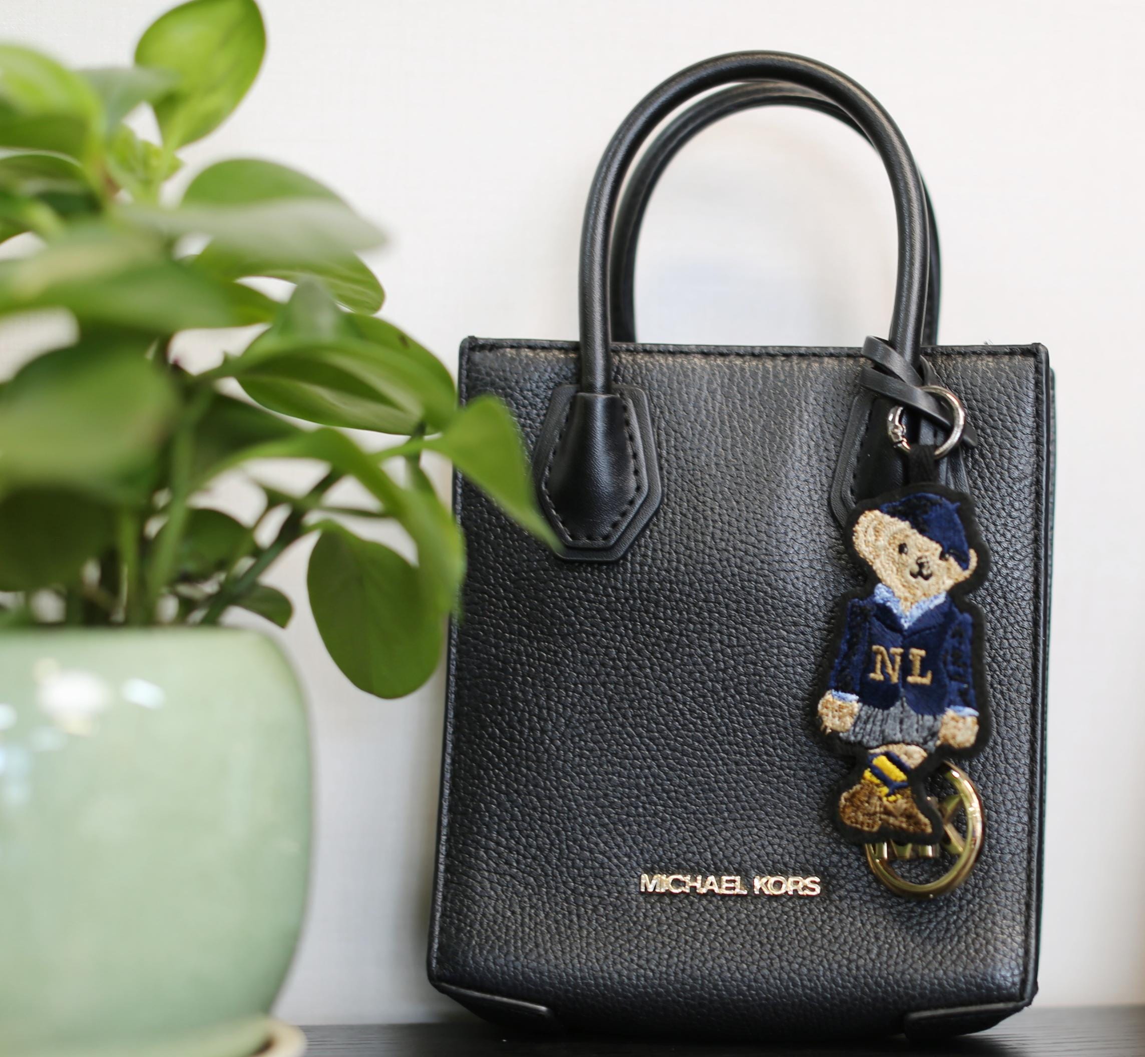 Monogram Bear Bag Charm/ handbag Charm  Embroidery Patch/Couple gifts