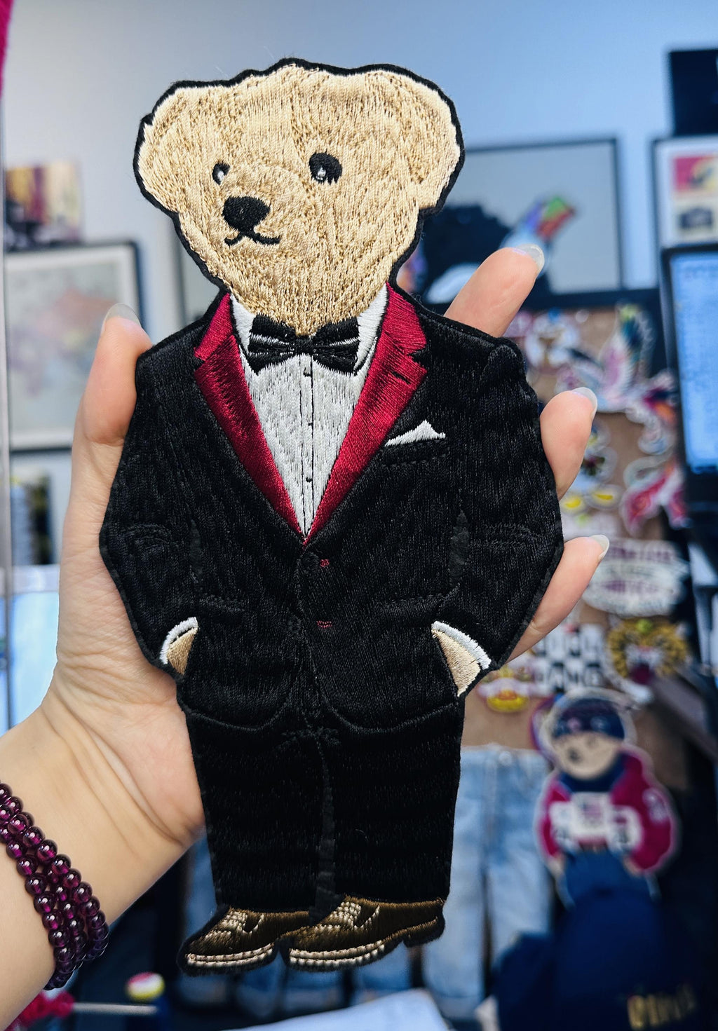 Hand Embroidered Bride Groom Ralph Lauren Bear Patches – Sew On Wedding Appliqué Souvenirs