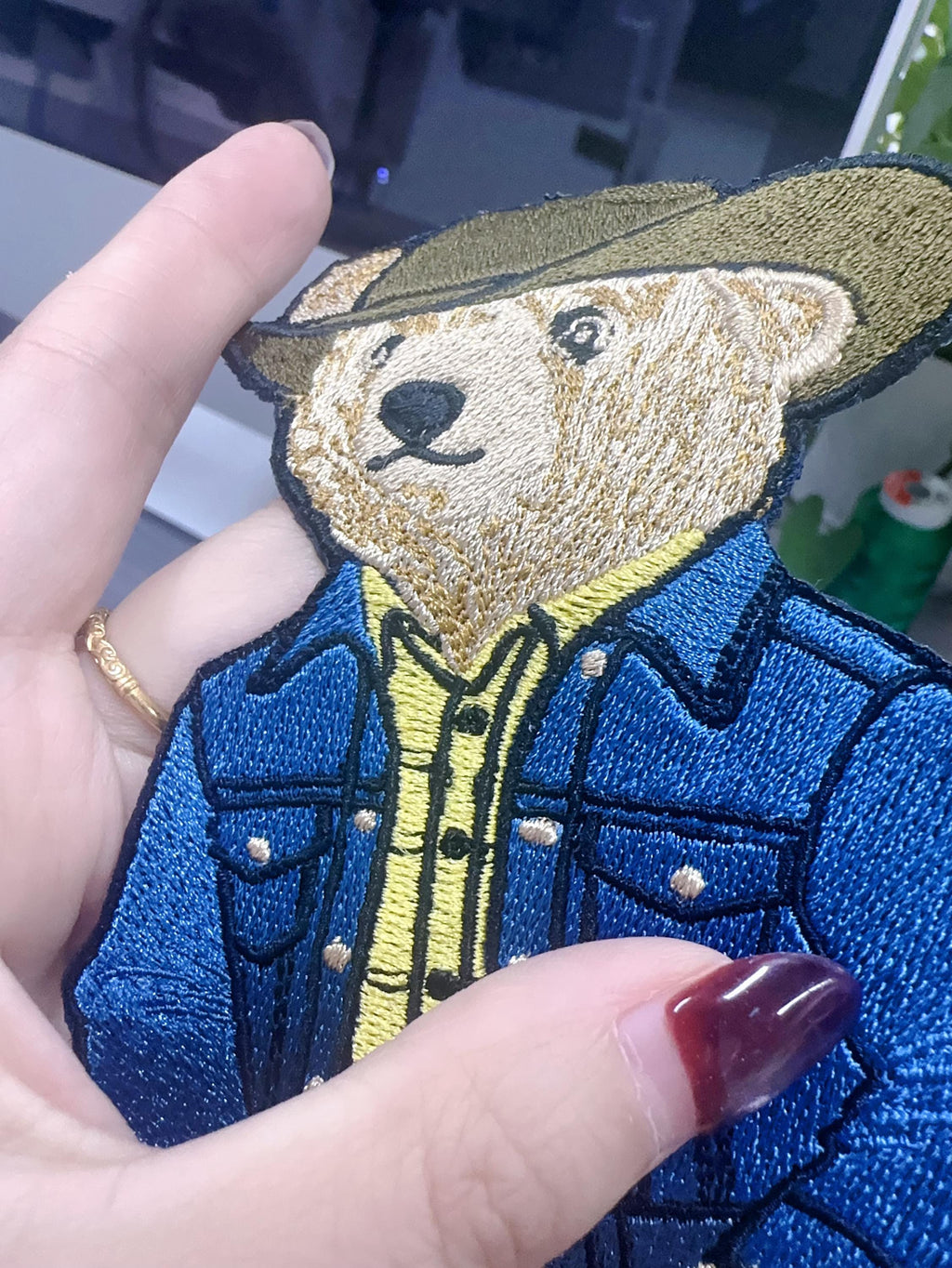 Embroidered Ralph Lauren Style Polo Bear Patch – Cowboy Outfit, Iron On/Sew On Decor