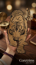 Large Fierce Tiger Embroidered Patch – Full Body Tiger Design Statement Piece Iron-On Sew-On
