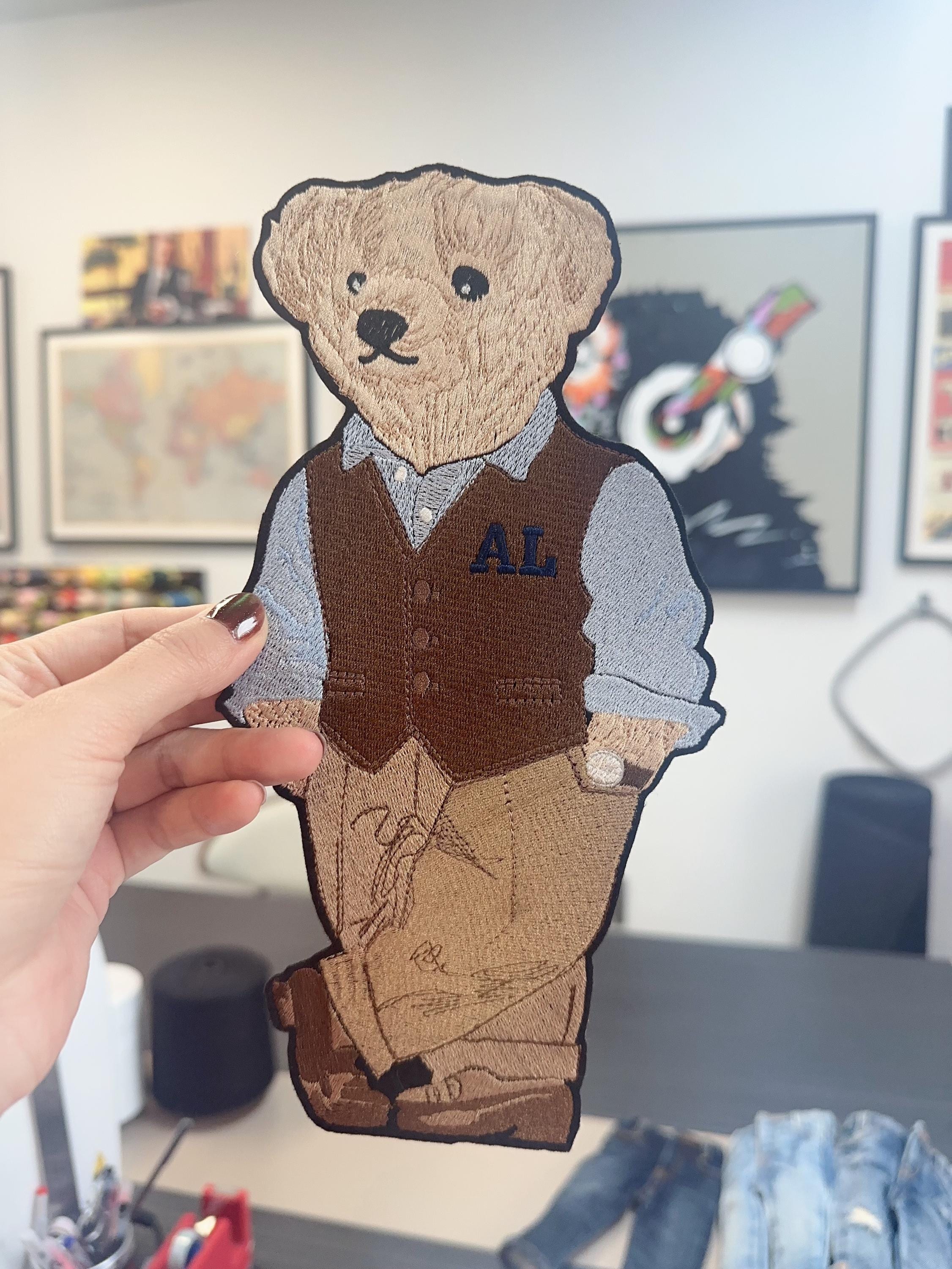 Embroidered Polo Bear Patch – Ralph Lauren Style Teddy, Iron On/Sew On Decor