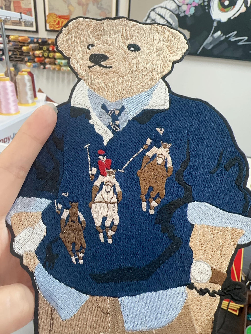 Embroidered Polo Bear Patch – Ralph Lauren Style Teddy, Iron On/Sew On Decor