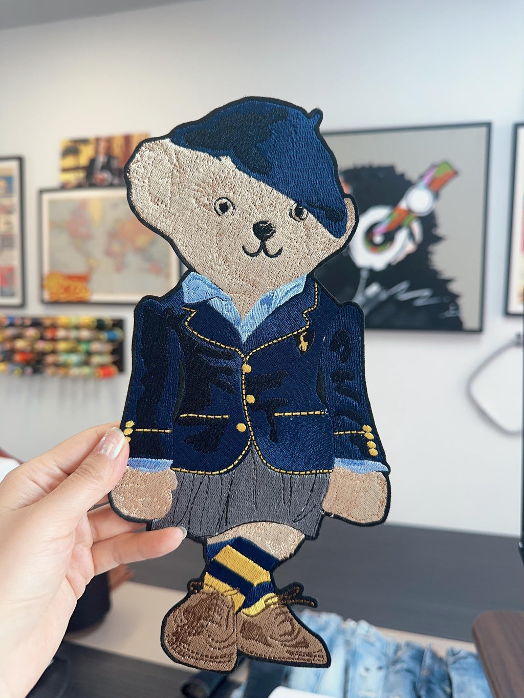 Embroidered Ralph Lauren Style Polo Bear Patch – Teddy in School Uniform, Iron On