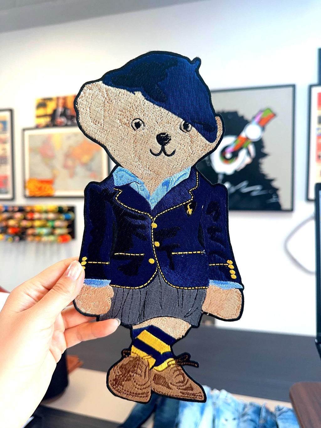 Embroidered Ralph Lauren Style Polo Bear Patch – Teddy in School Uniform, Iron On