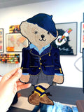 Embroidered Ralph Lauren Style Polo Bear Patch – Teddy in School Uniform, Iron On
