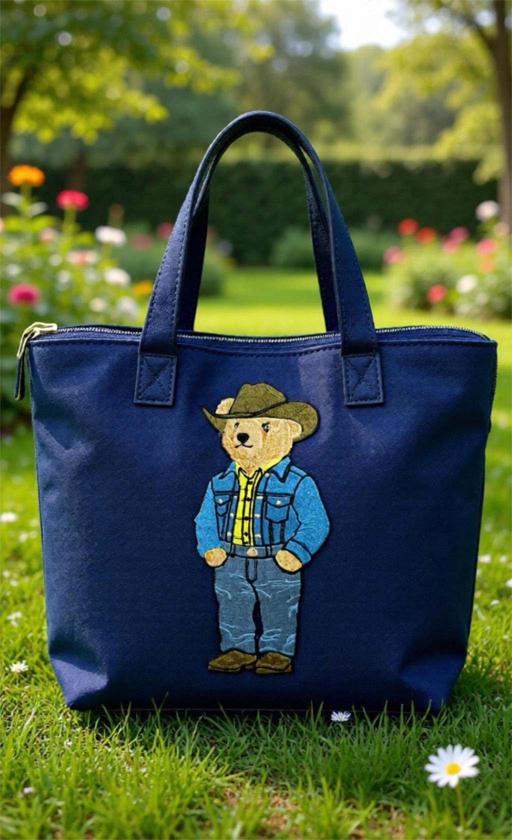 Embroidered Ralph Lauren Style Polo Bear Patch – Cowboy Outfit, Iron On/Sew On Decor