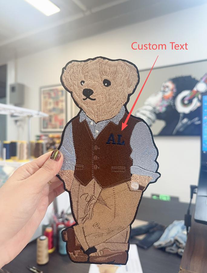 Embroidered Polo Bear Patch – Ralph Lauren Style Teddy, Iron On/Sew On Decor
