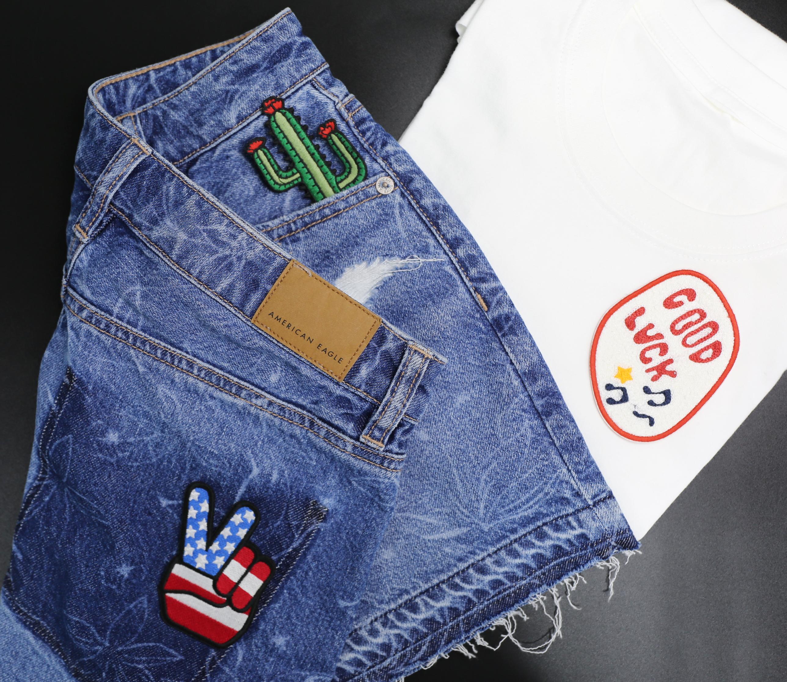 Embroidered jumperEmbroidery USA United States Iron-On Patches: DIY Custom Uniform Badge Set