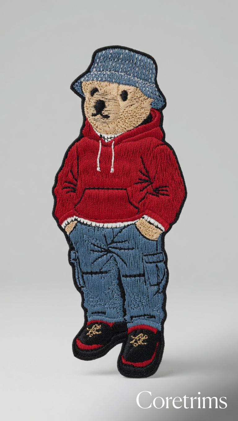 Hand Embroidered Teddy Bear Patch – Ralph Lauren Polo Bear Applique (Sew/Iron On)