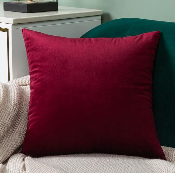 Artistic Embroidered Pillow - Hand Embroidered Brown Velvet Cushion, Unique Home Accent