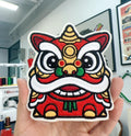 Iron on Chinese Lion Dancing Embroidery Patch Applique