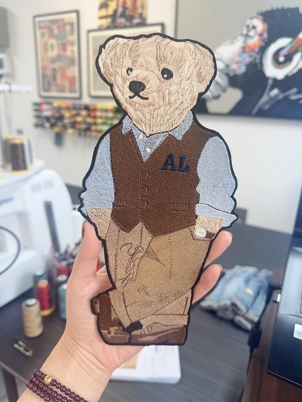 Embroidered Polo Bear Patch – Ralph Lauren Style Teddy, Iron On/Sew On Decor