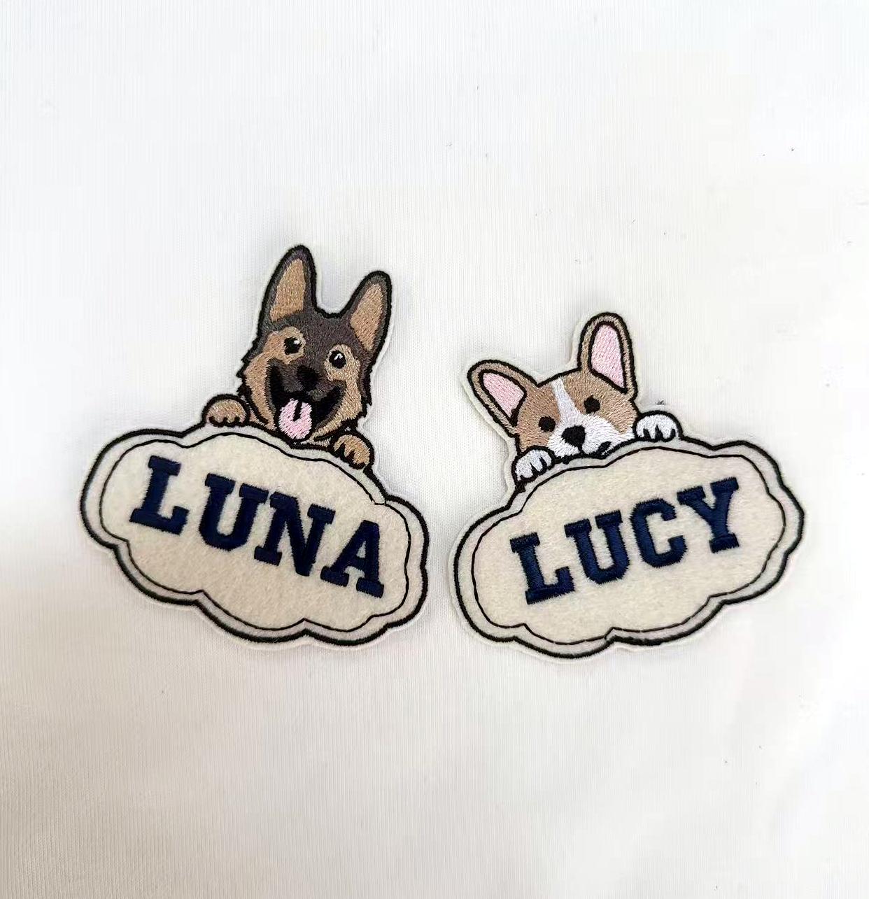 Embroidered jumperPets Custom Name Patch, Embroidered Iron-On/Sew-On Patches