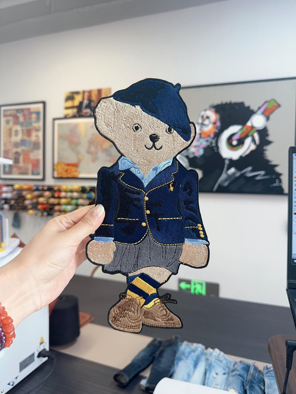 Embroidered Ralph Lauren Style Polo Bear Patch – Teddy in School Uniform, Iron On