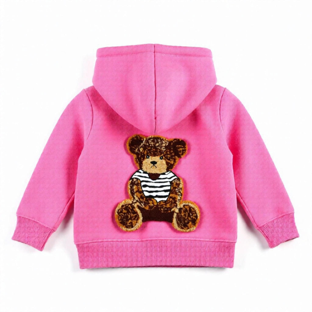 Chenille Teddy Bear Sew-On Patch, Extra Large Embroidered Applique