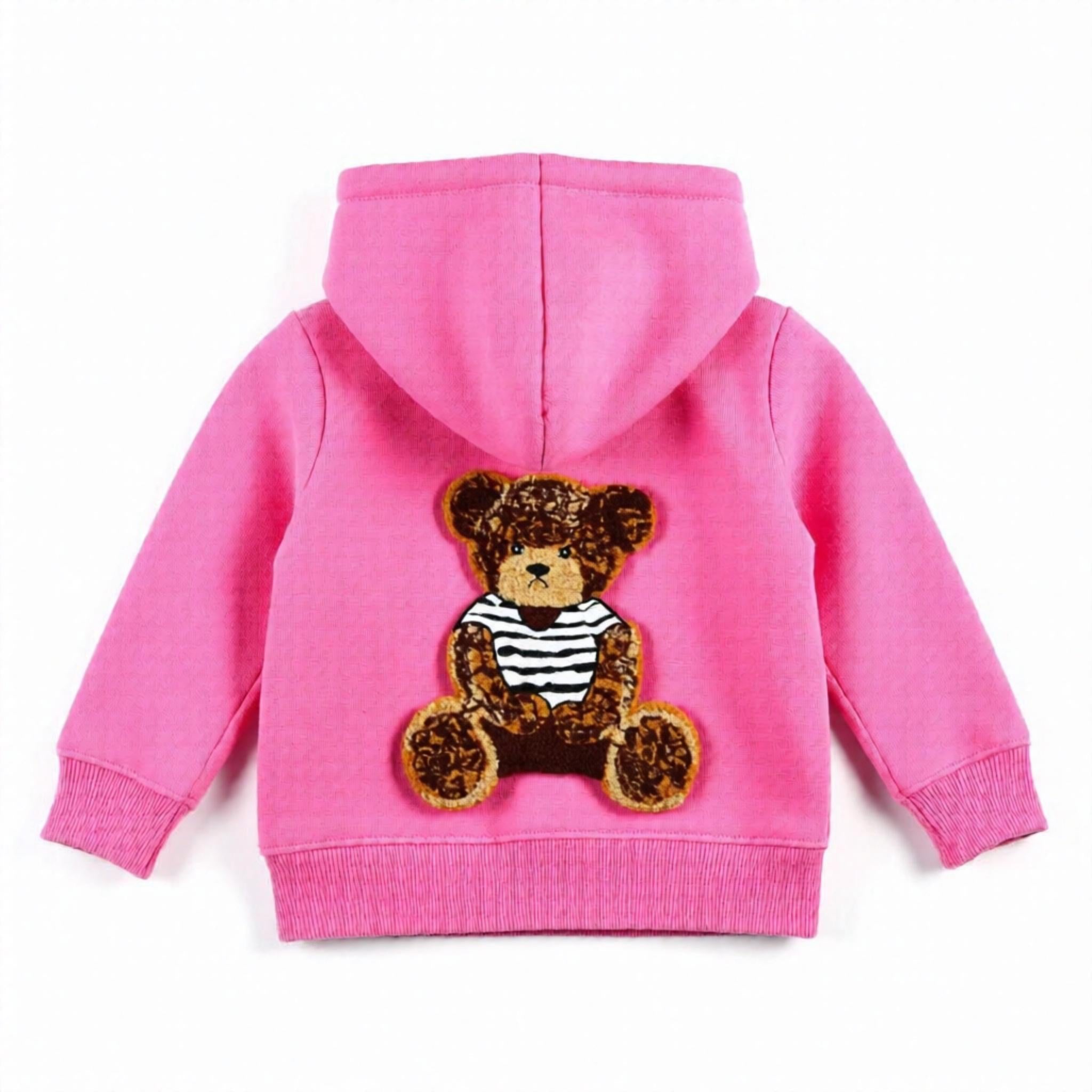 Chenille Teddy Bear Sew-On Patch, Extra Large Embroidered Applique
