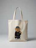 Custom Embroidered Teddy Bear Tote Bag | Street Style NY Canvas Shoulder Bag