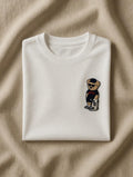 Custom Embroidered Skateboard Bear T-Shirt: Street Style Casual Tee