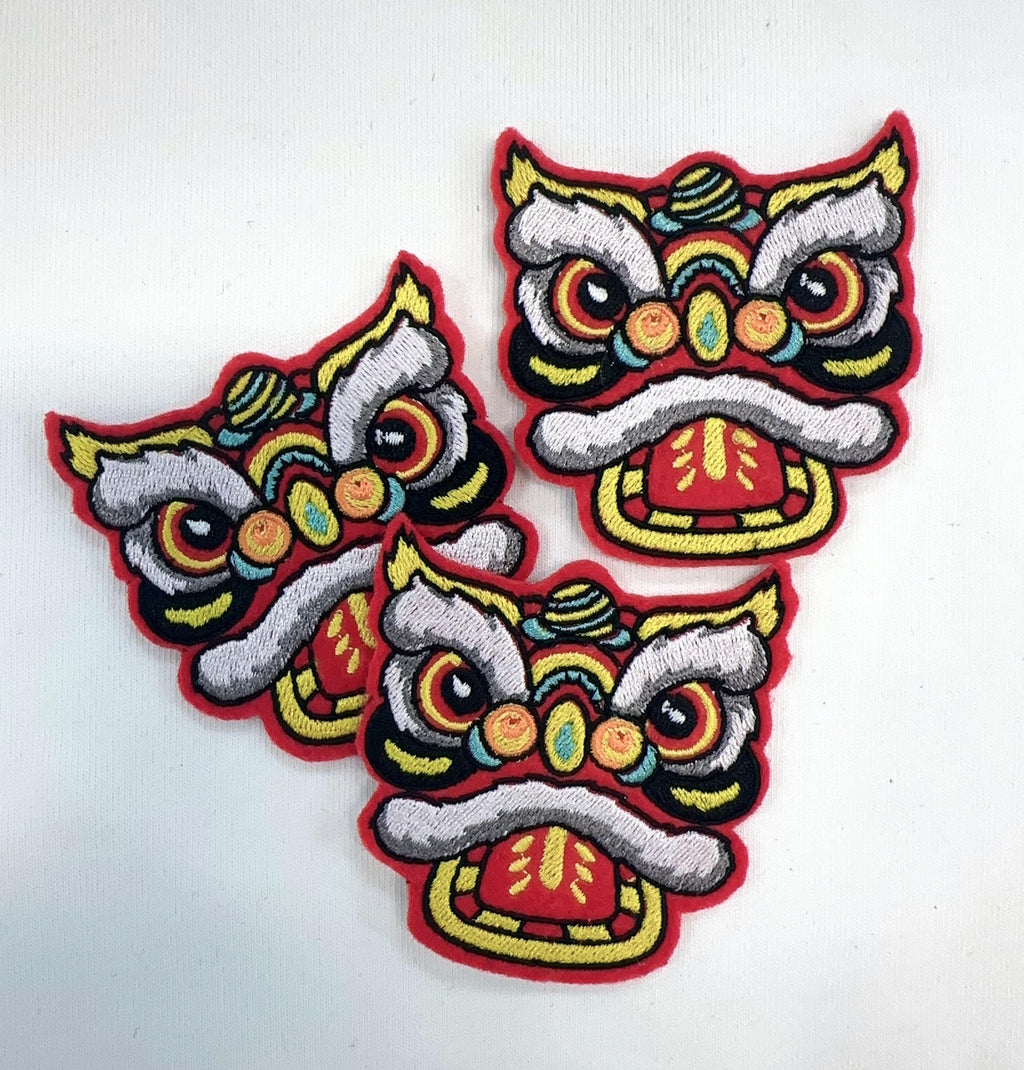 Iron on Lion Dance Embroidery Patch