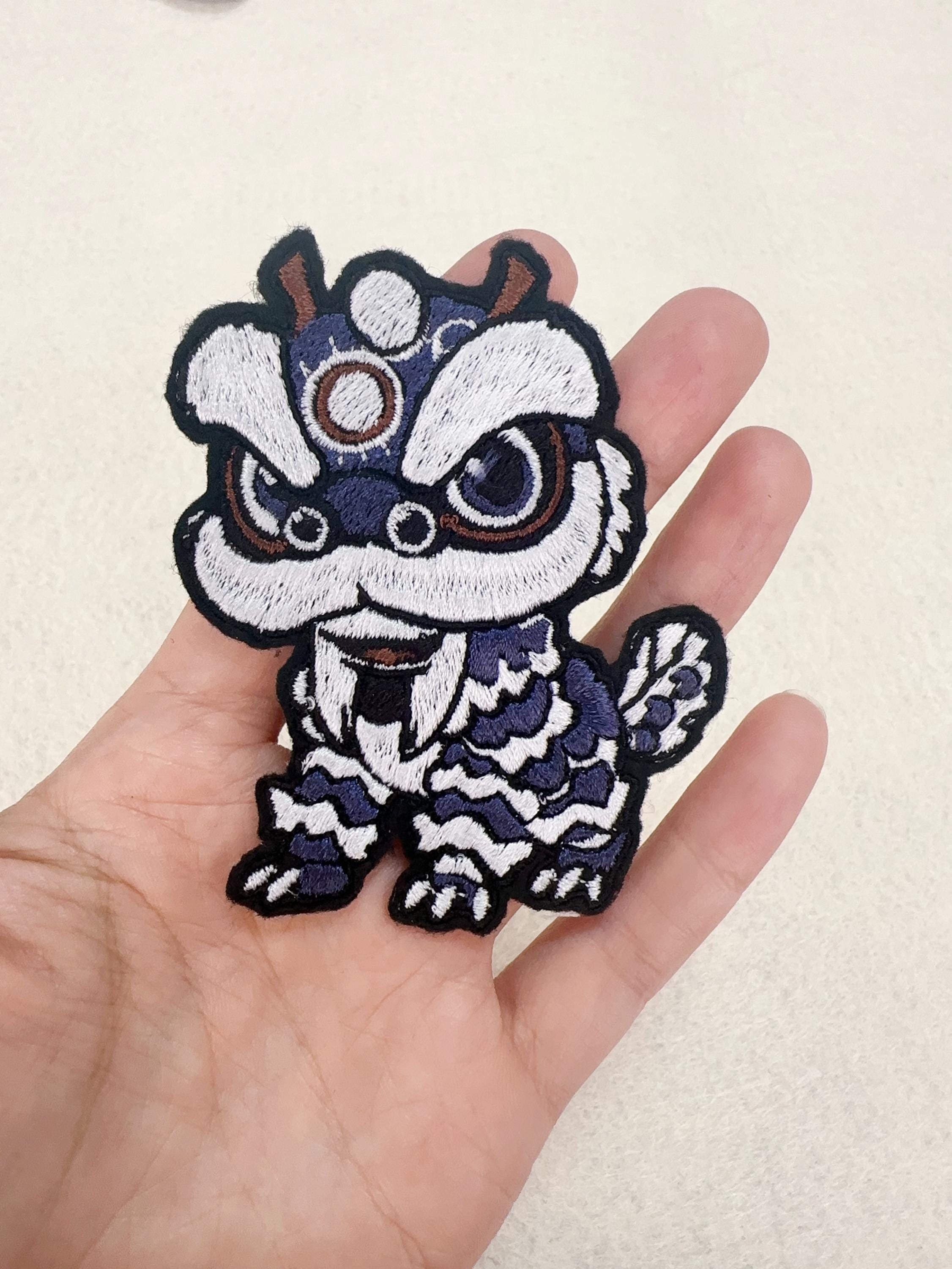 Iron on Chinese Dancing Lion Embroidery Patch  Applique