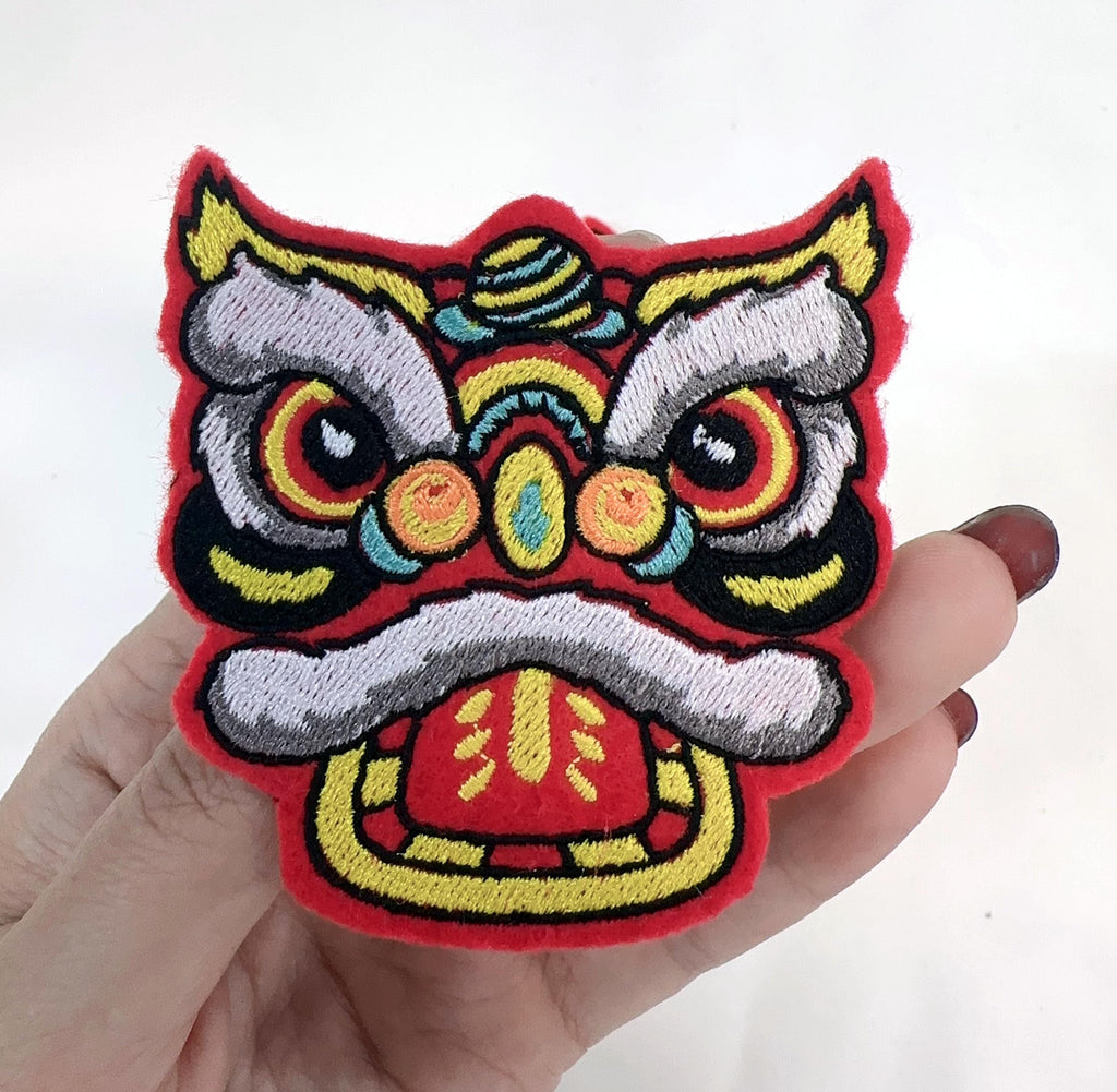 Iron on Lion Dance Embroidery Patch