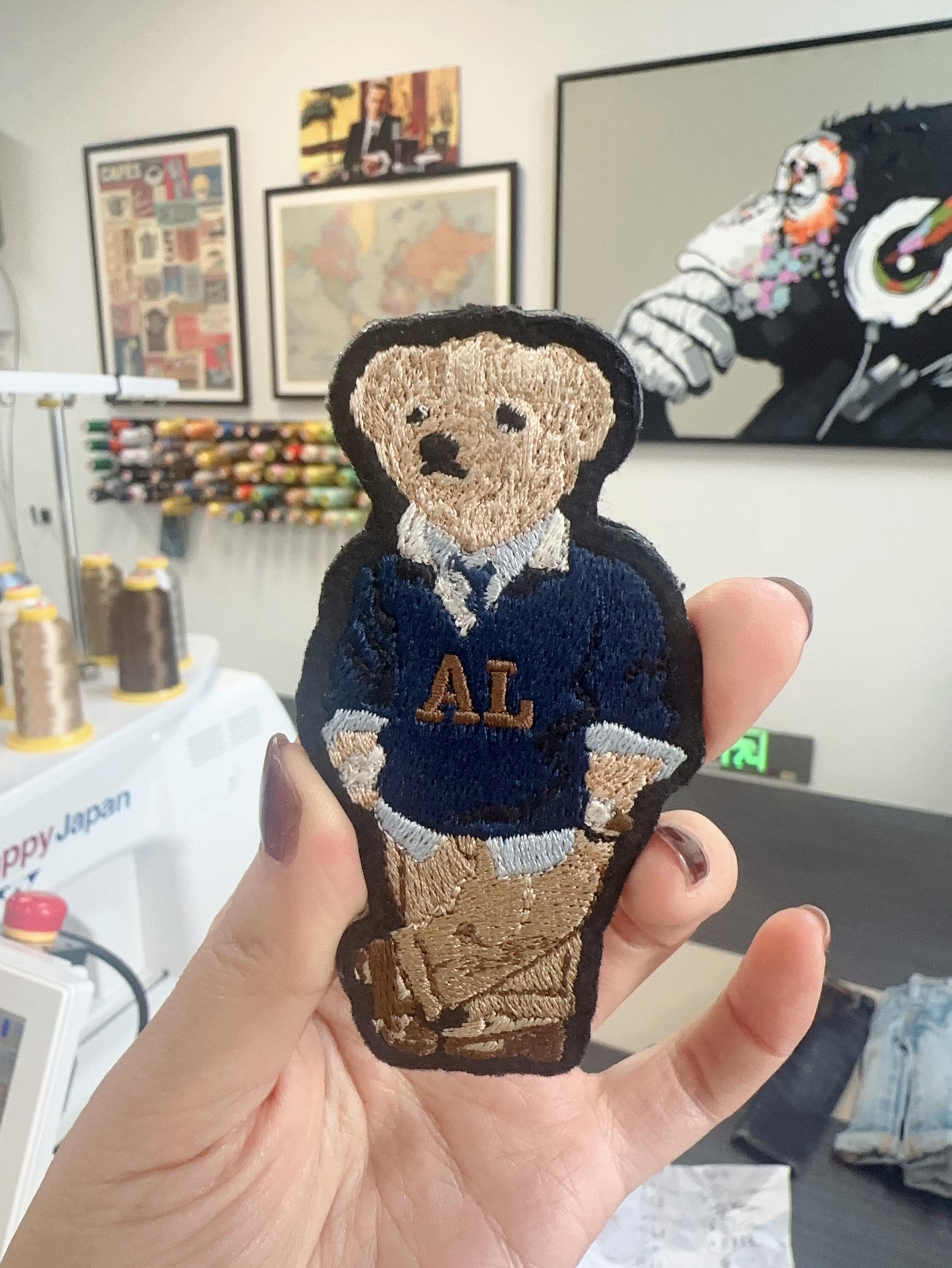 Monogram Embroidered Polo Bear Patch – Ralph Lauren Style Teddy , Iron On/Sew On Decor