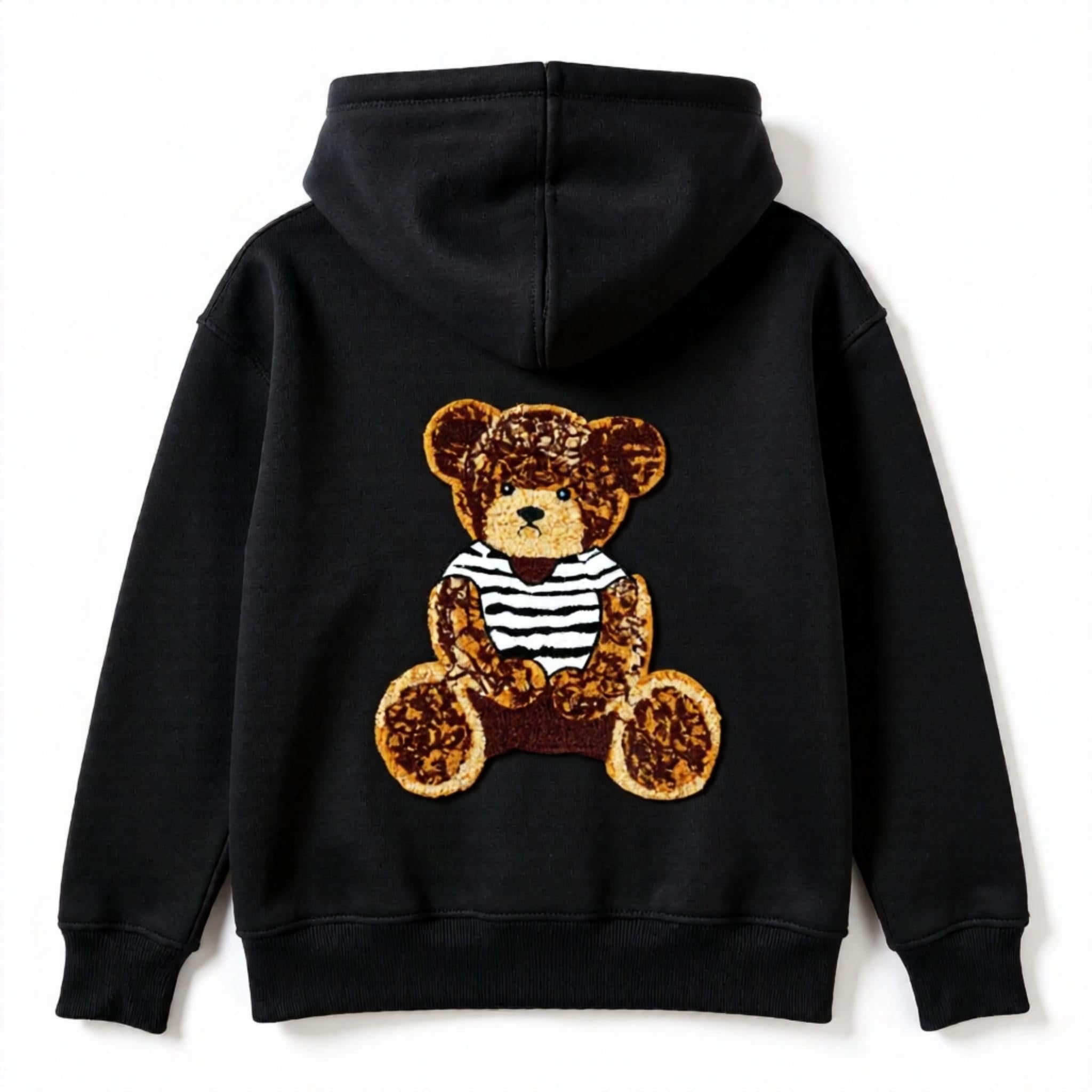 Chenille Teddy Bear Sew-On Patch, Extra Large Embroidered Applique