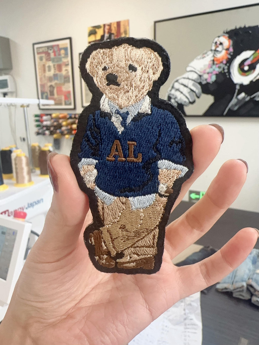 Monogram Embroidered Polo Bear Patch – Ralph Lauren Style Teddy , Iron On/Sew On Decor
