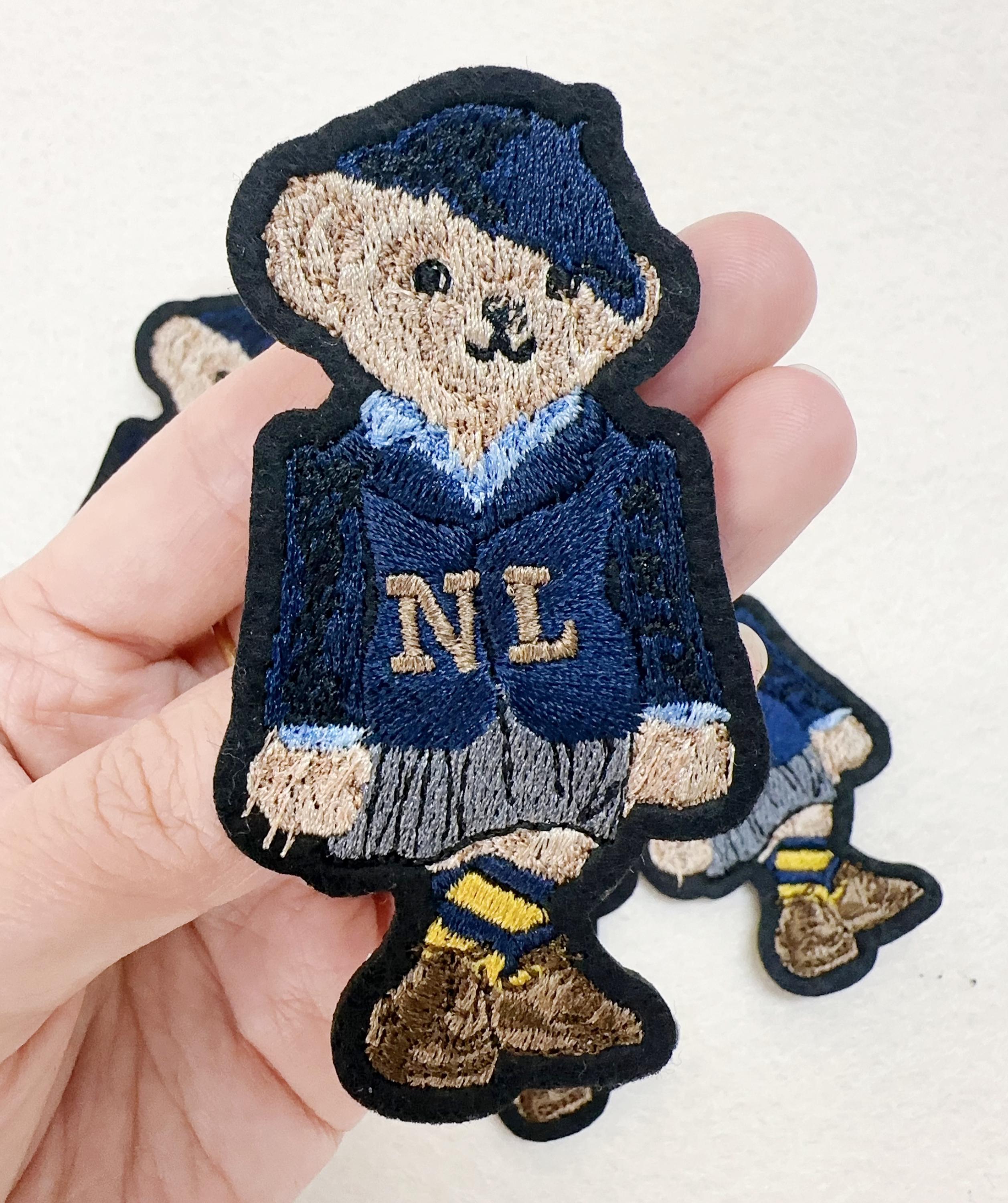 Monogram Bear Bag Charm/ handbag Charm  Embroidery Patch/Couple gifts