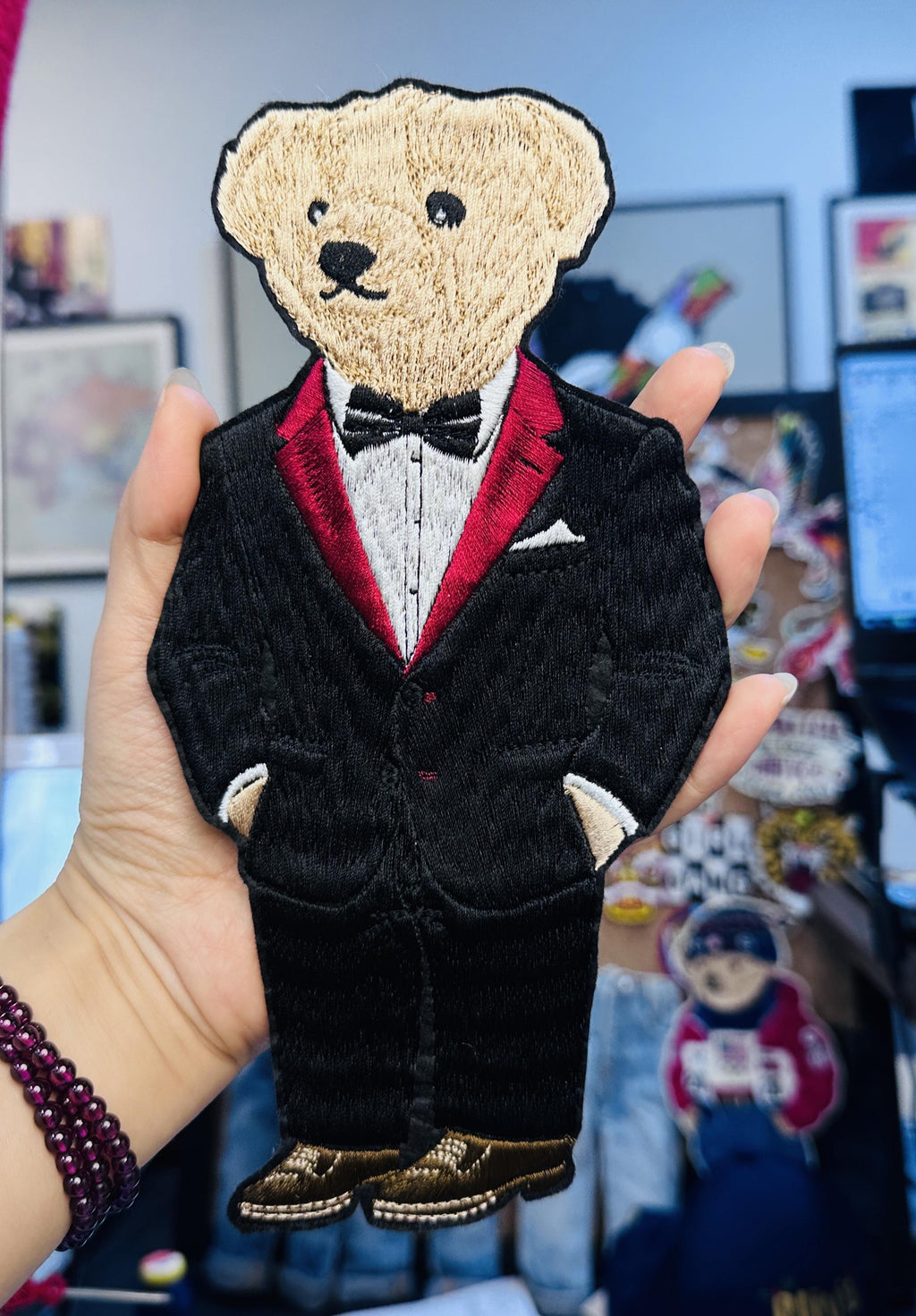 Hand Embroidered Bride Groom Ralph Lauren Bear Patches – Sew On Wedding Appliqué Souvenirs