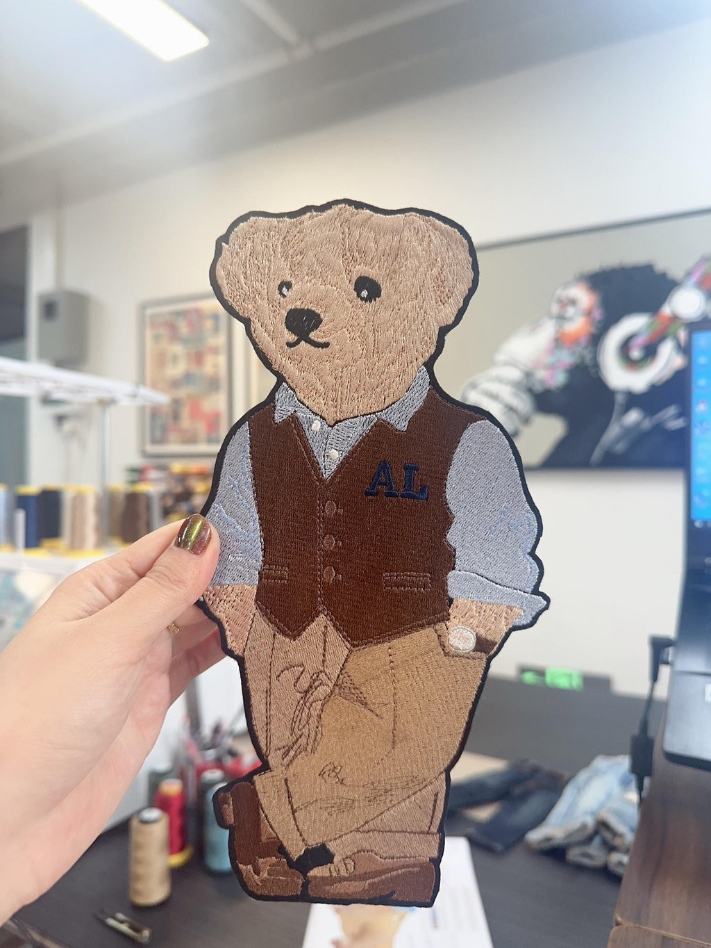 Embroidered Polo Bear Patch – Ralph Lauren Style Teddy, Iron On/Sew On Decor