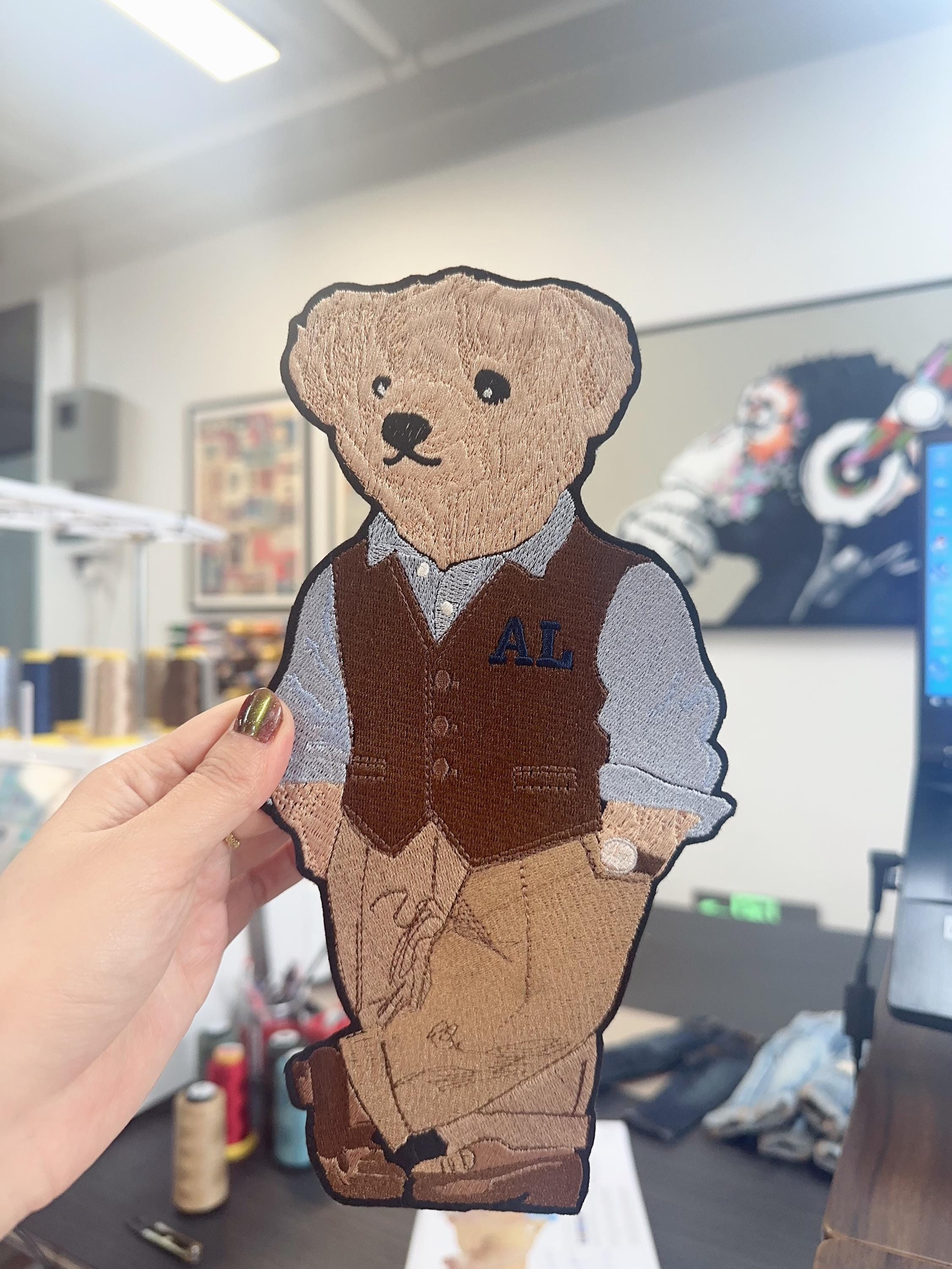 Embroidered Polo Bear Patch – Ralph Lauren Style Teddy, Iron On/Sew On Decor