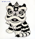 Embroidered jumperIron on Chinese Lion Dancing Embroidery Patch: Applique