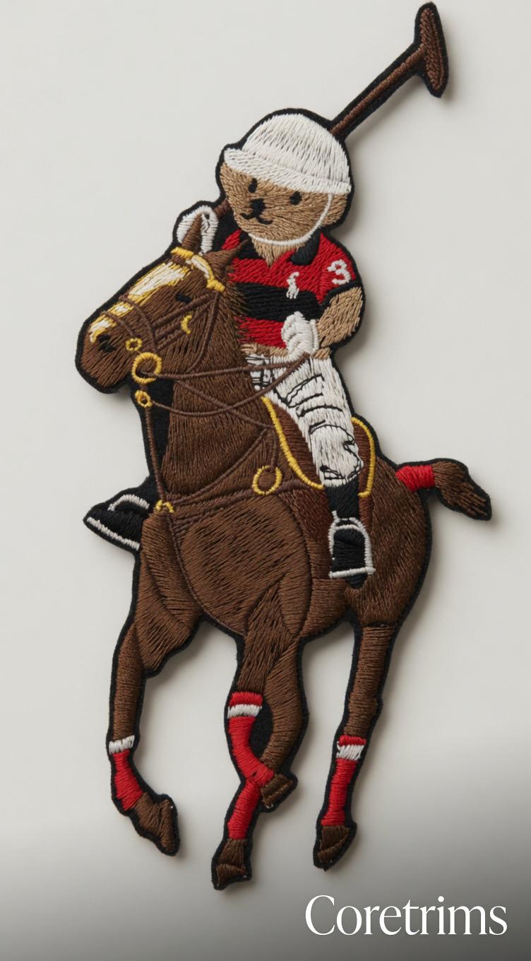 Embroidered Polo Bear Patch | Statement Streetwear Denim Accessory