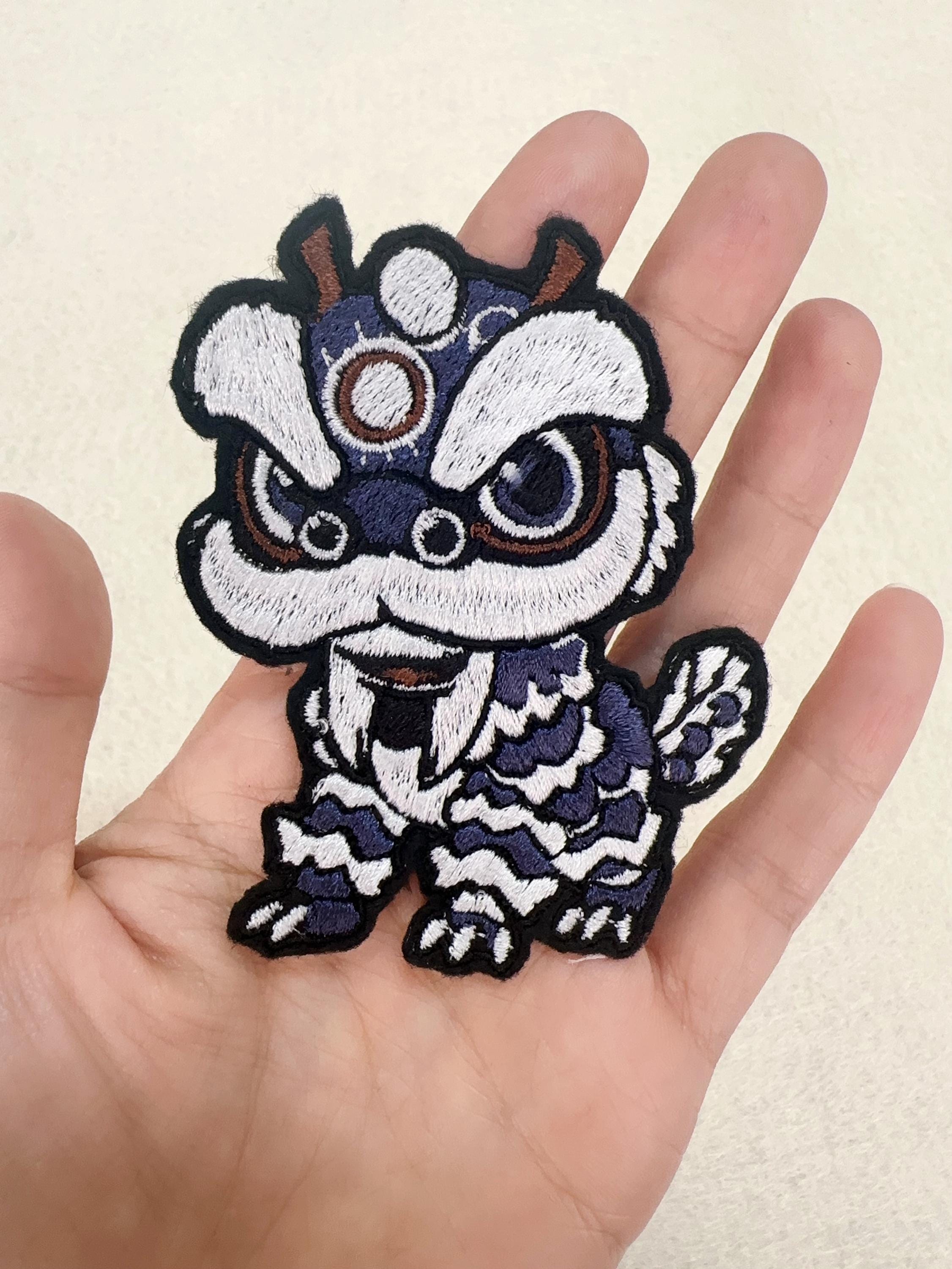 Iron on Chinese Dancing Lion Embroidery Patch  Applique