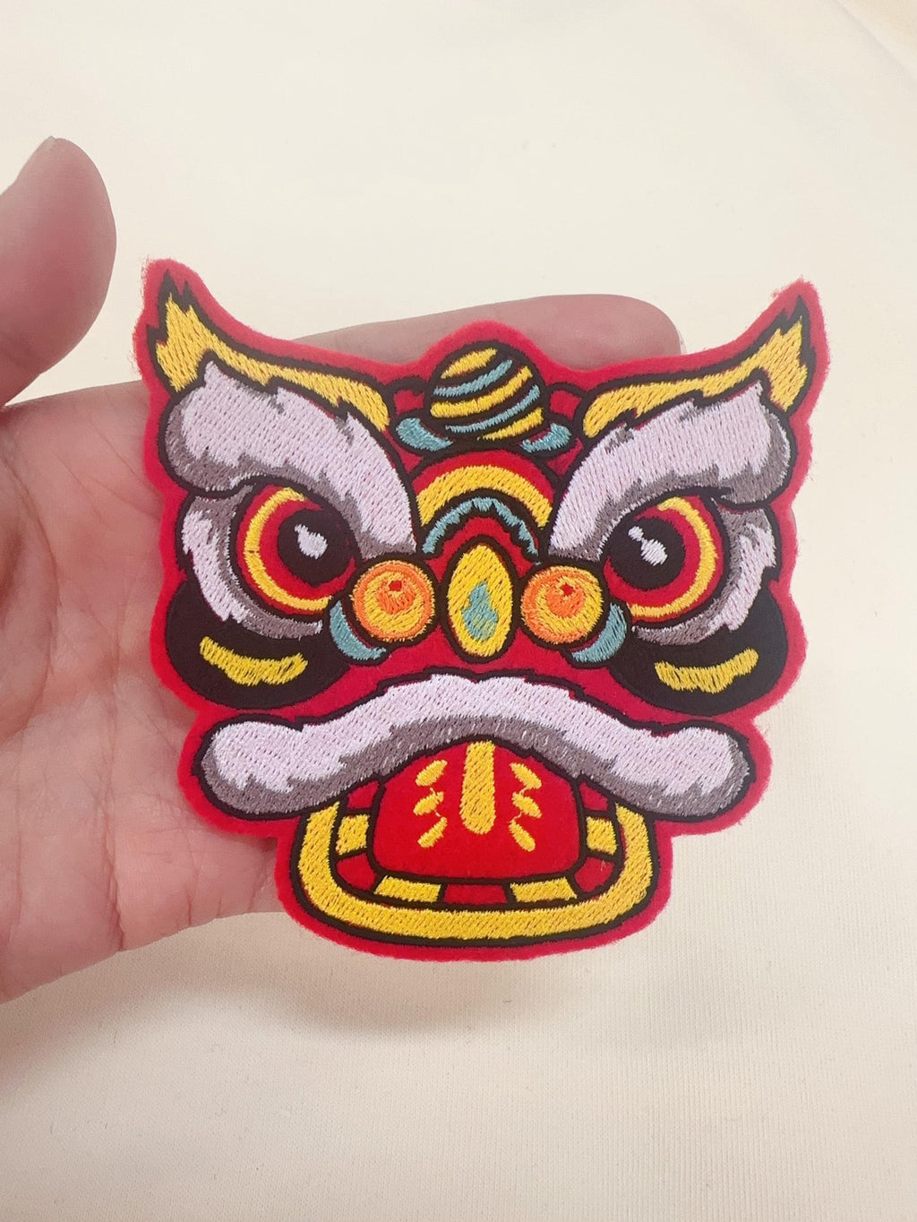 Iron on Lion Dance Embroidery Patch