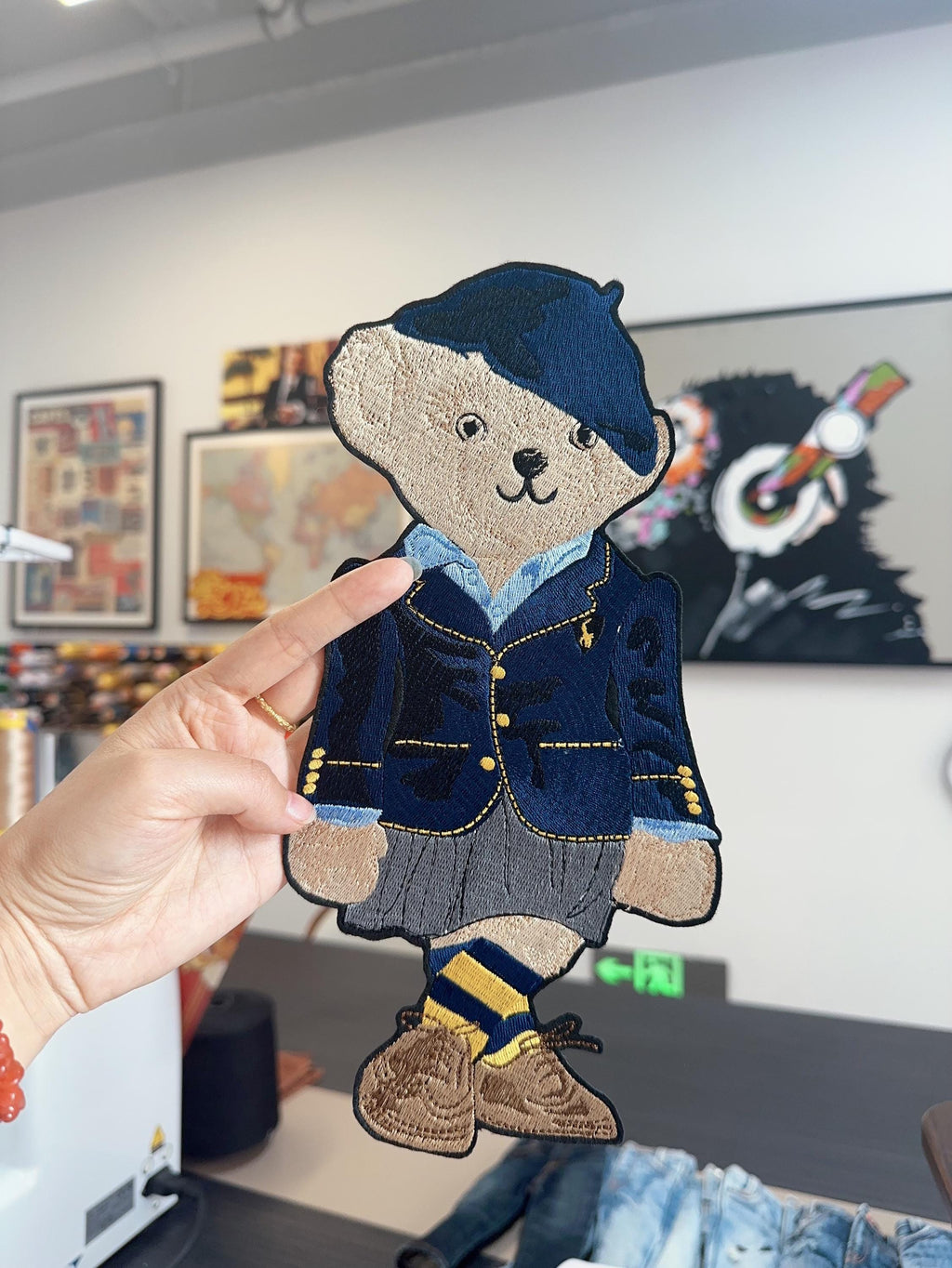 Embroidered Ralph Lauren Style Polo Bear Patch – Teddy in School Uniform, Iron On