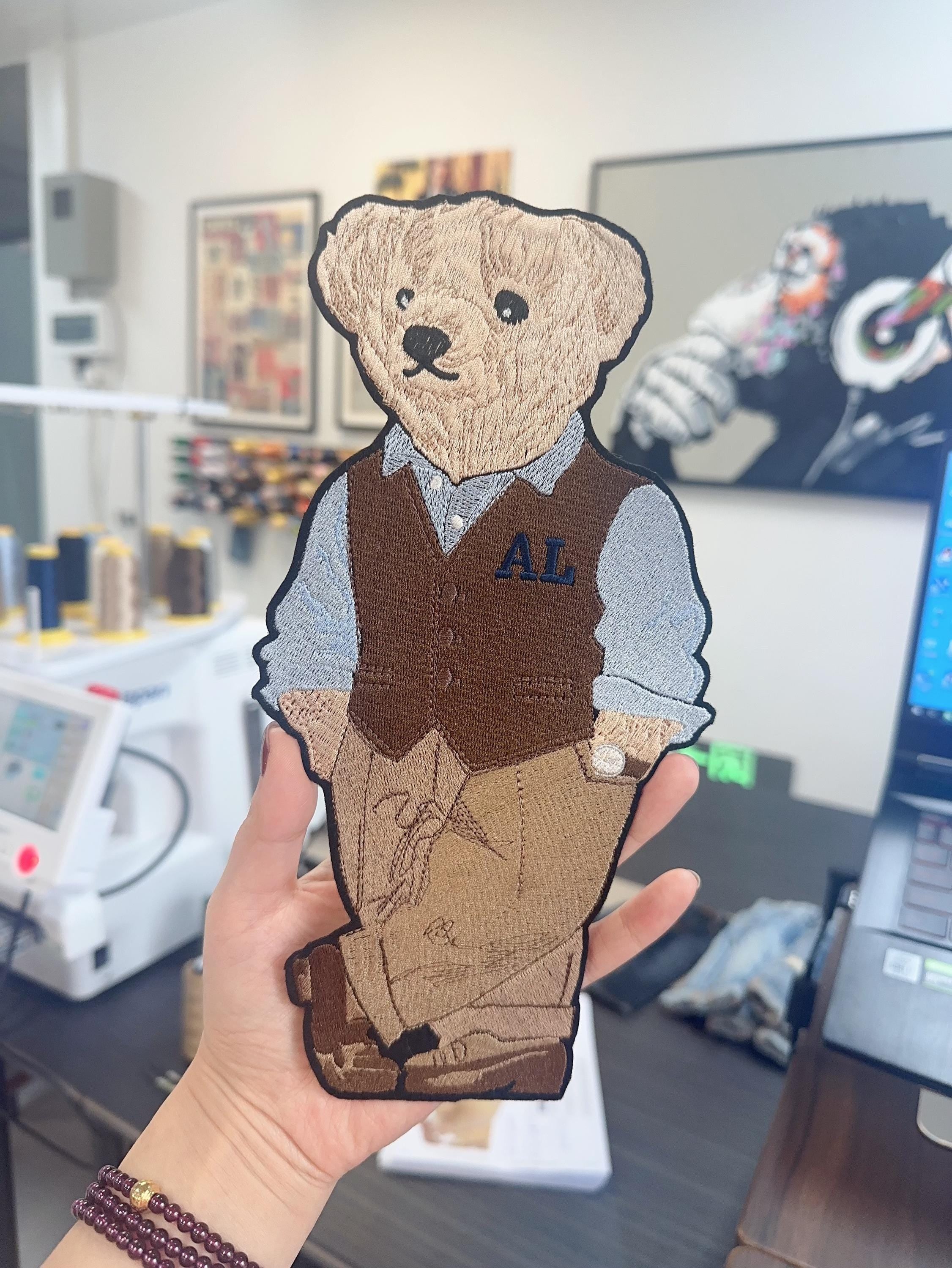 Embroidered Polo Bear Patch – Ralph Lauren Style Teddy, Iron On/Sew On Decor