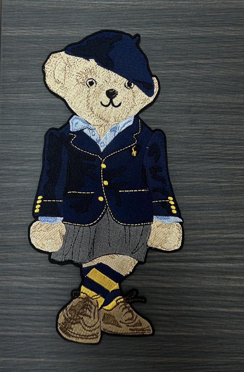 Embroidered Ralph Lauren Style Polo Bear Patch – Teddy in School Uniform, Iron On