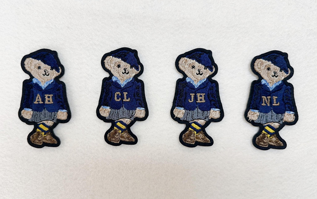 Embroidered Teddy Bear Patch – Ralph Lauren Style Polo Outfit, Iron On/Sew On Decor