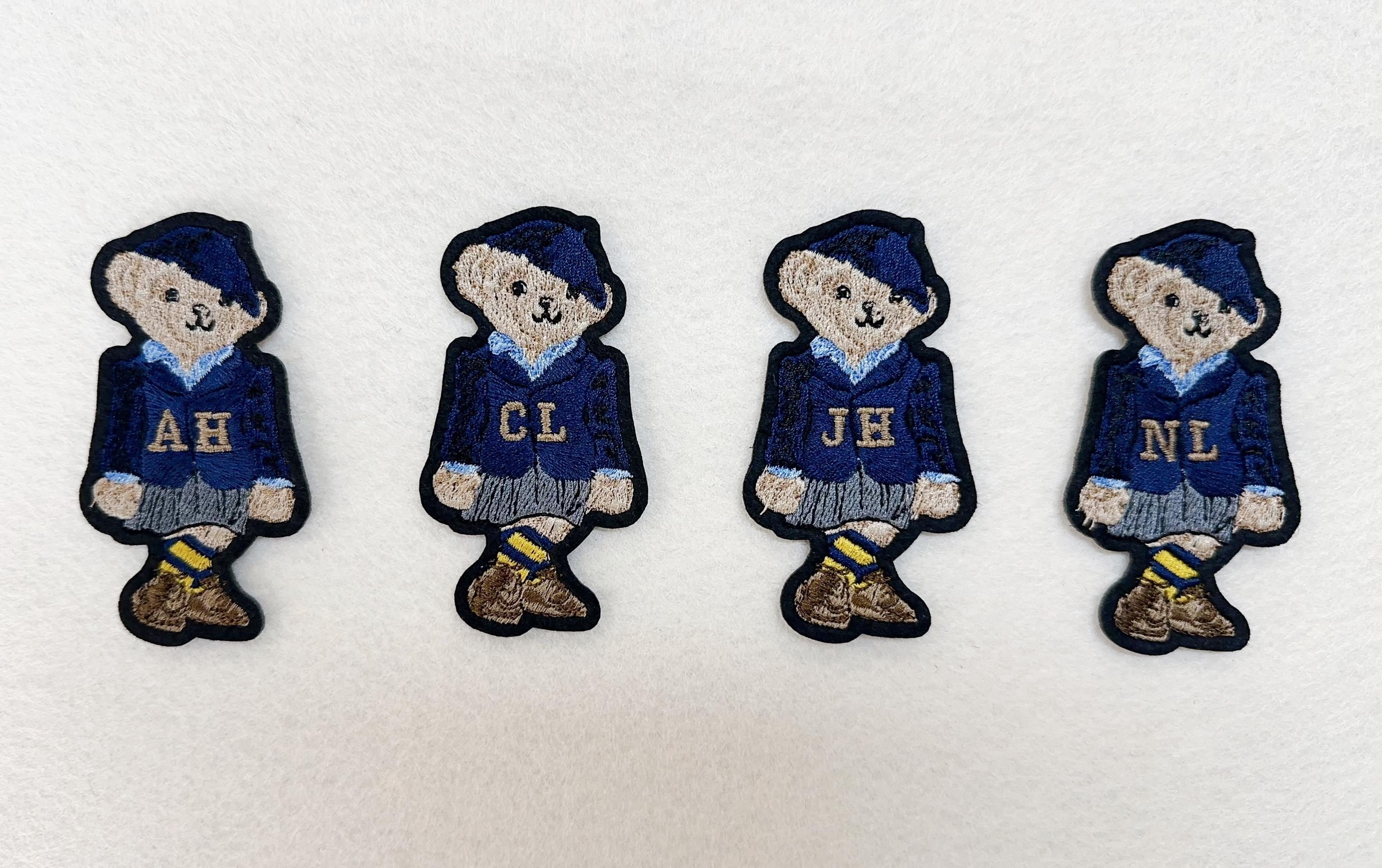 Embroidered Teddy Bear Patch – Ralph Lauren Style Polo Outfit, Iron On/Sew On Decor