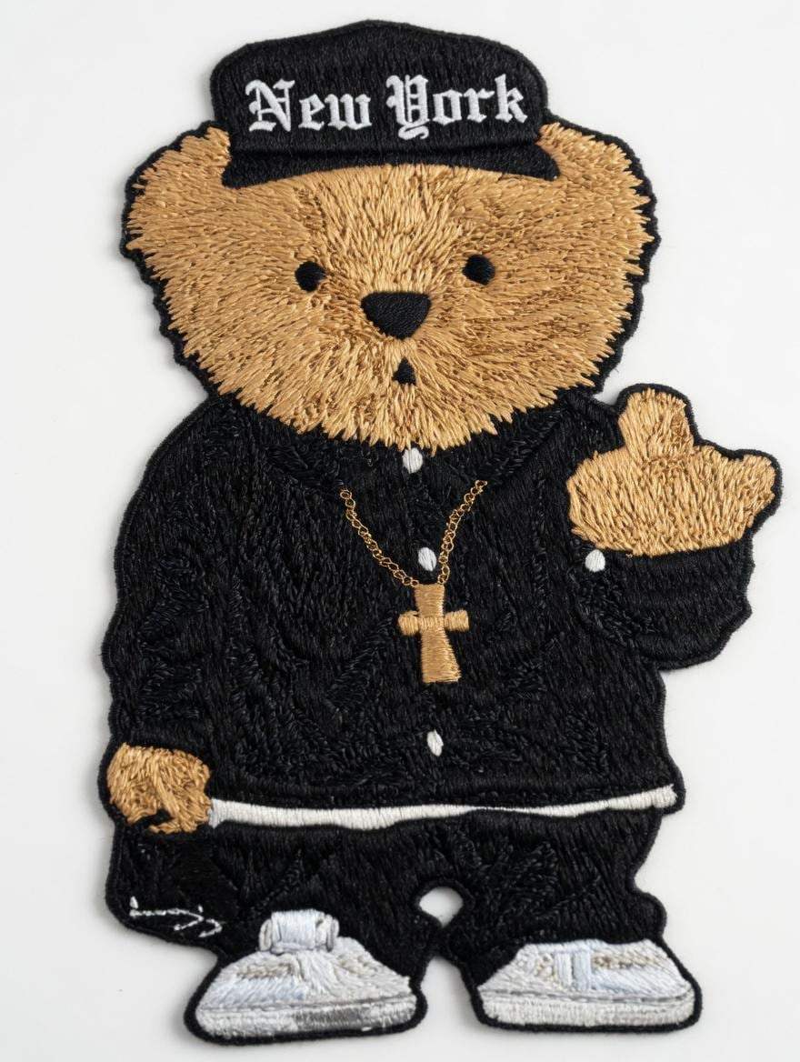 Custom Embroidered Teddy Bear Tote Bag | Street Style NY Canvas Shoulder Bag