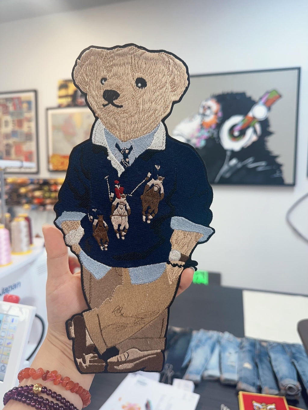 Embroidered Polo Bear Patch – Ralph Lauren Style Teddy, Iron On/Sew On Decor