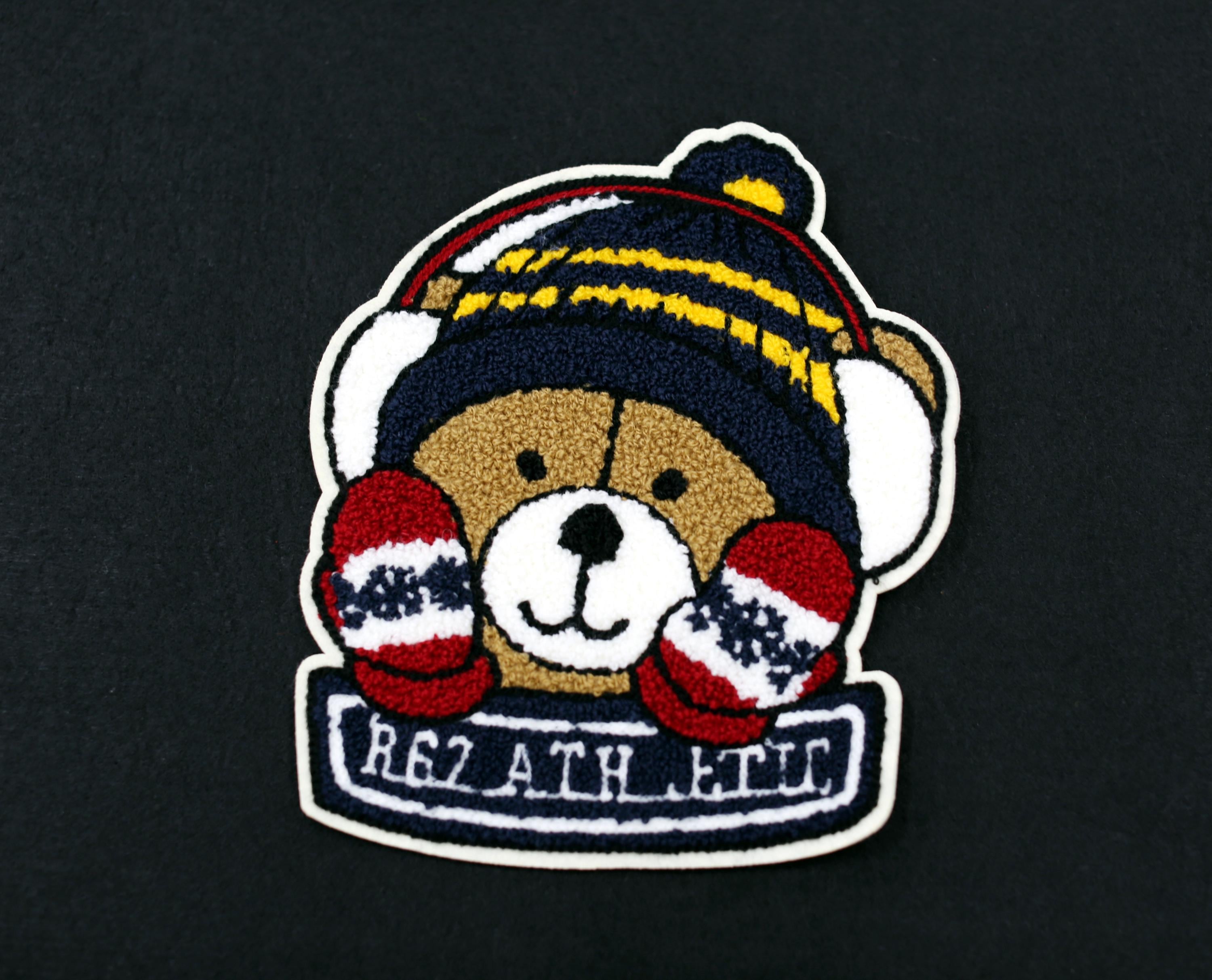 Embroidered jumperChenille Teddy Bear Sew-On Patch, Winter Hat and Mittens