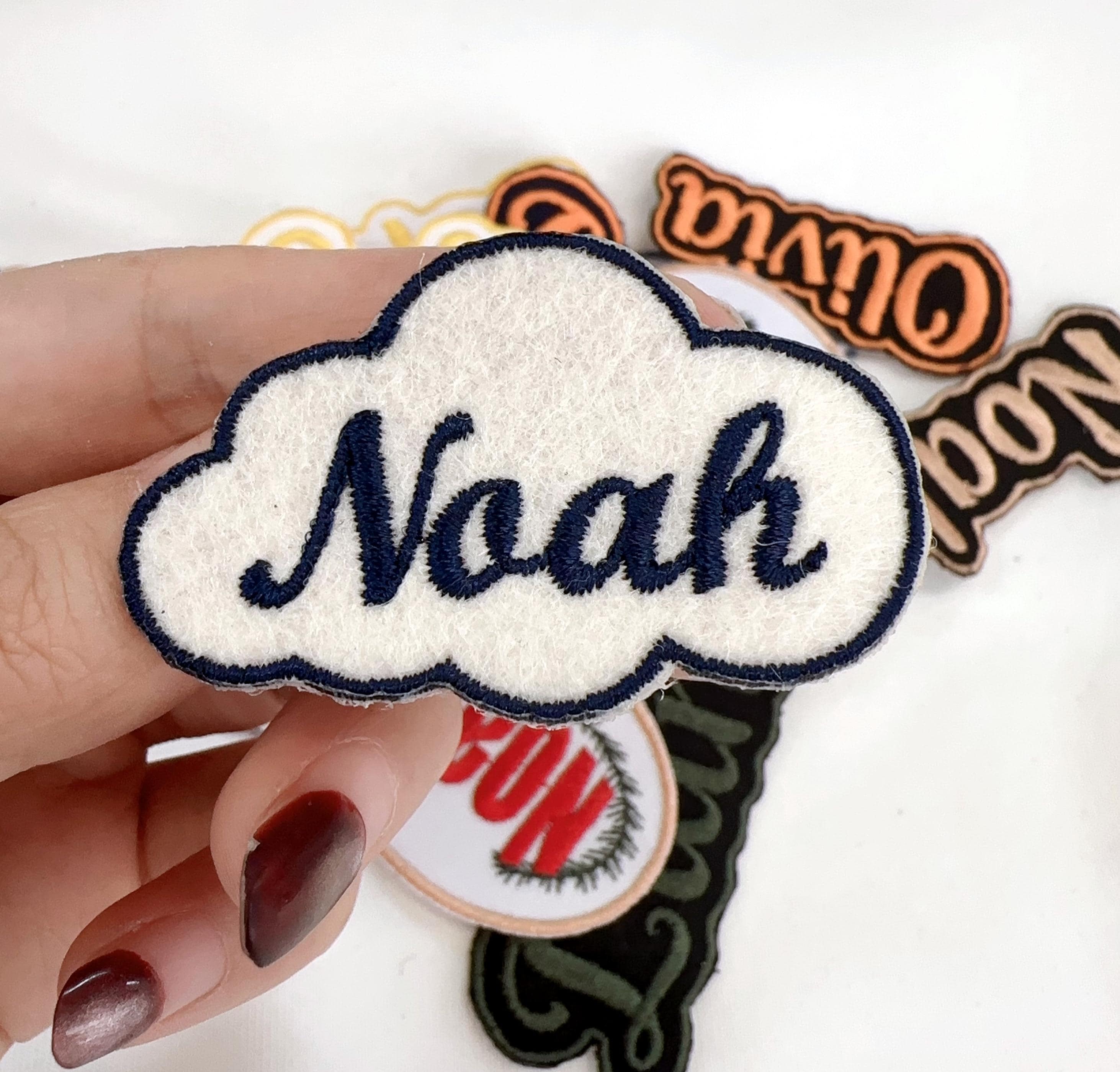 Embroidered jumperCustom Name Patch, Embroidered Iron-On/Sew-On Patches