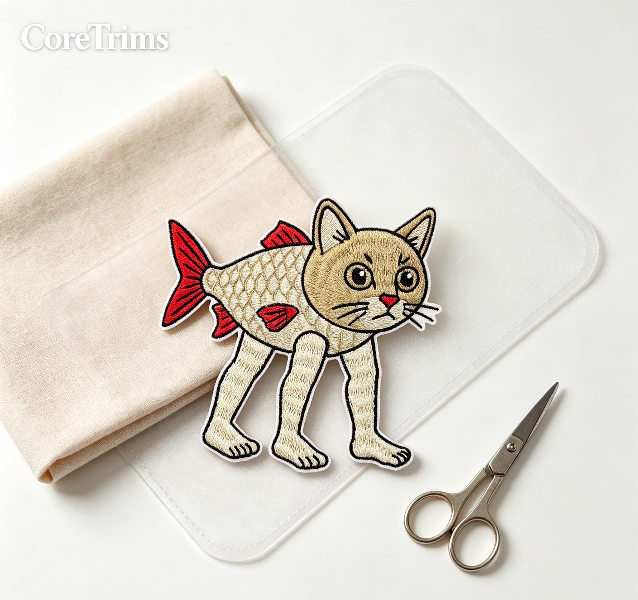 Trulimero Trulicina Catfish Meme |Fish Patch – Funny Cat-Fish Hybrid Embroidered Iron-On Appliqué, Cute Animal Patch