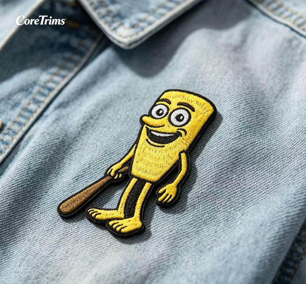 Tung Tung Tung Sahur Italian Brainrot  |  Baseball Bat  Patch – Funny Cartoon Bat with Bat Embroidered Iron-On Appliqué, Sporty Fun Patch